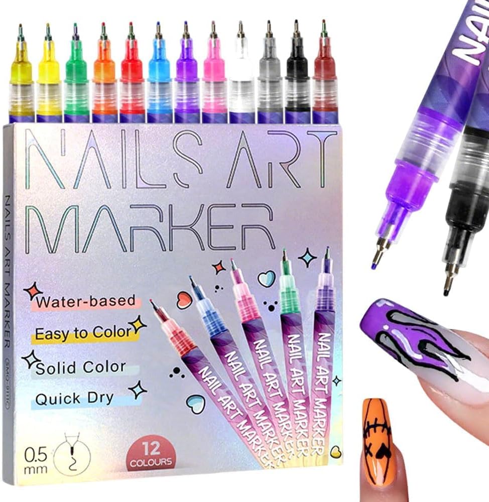Nail Art Brush Set - Juego de bolígrafos para decoración de