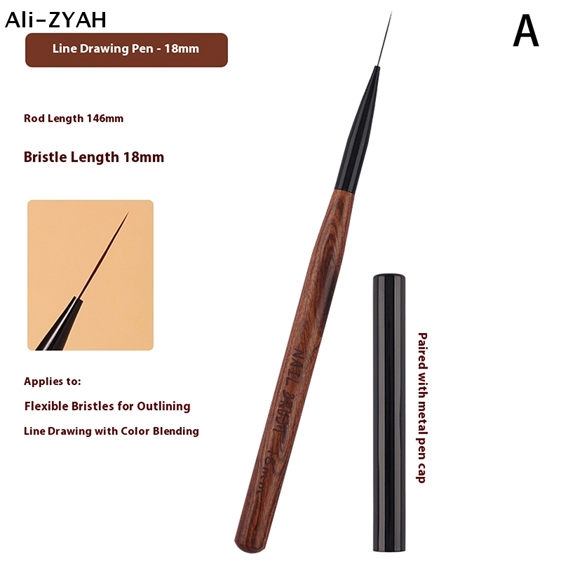 Nail Art Brush Set - 【ZYH】Juego de 1/3 pinceles delineadores para
