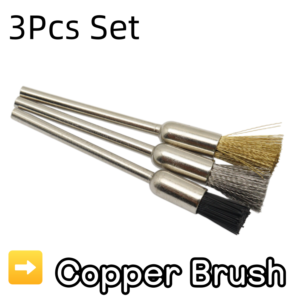 Nail Art Brush Set - Juego de 3 cepillos de limpieza