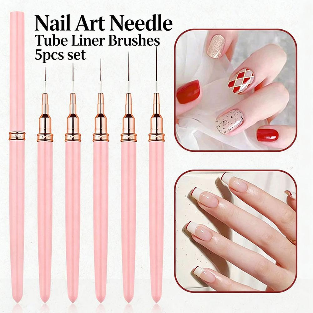 Juego de 5 pinceles para decor - Nail Art Brush Set reseña y precio