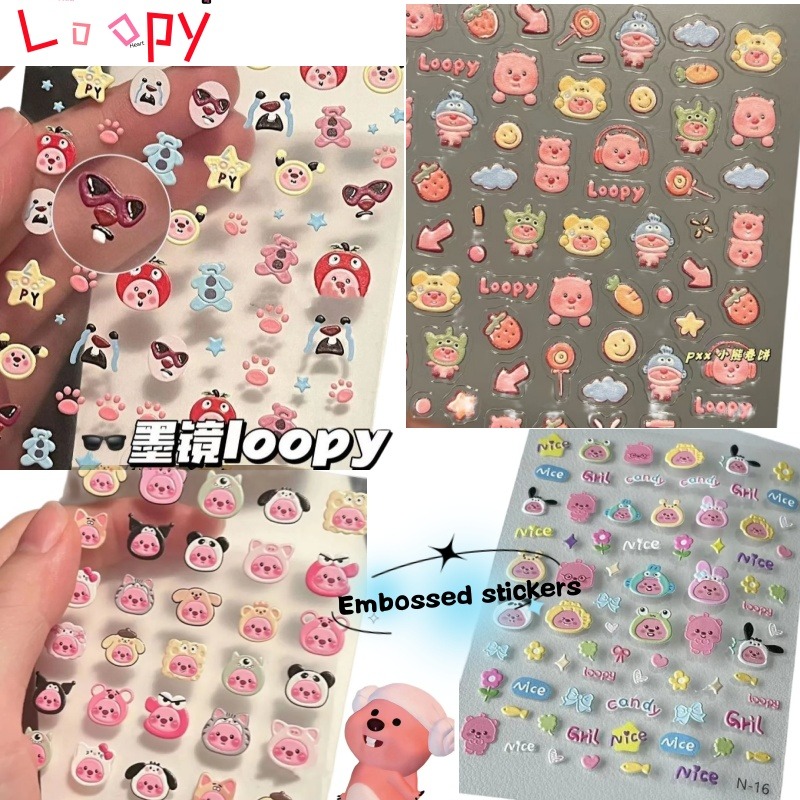 Adhesivo 3D en relieve Loopy,  - Nail Art Quirky reseña y precio
