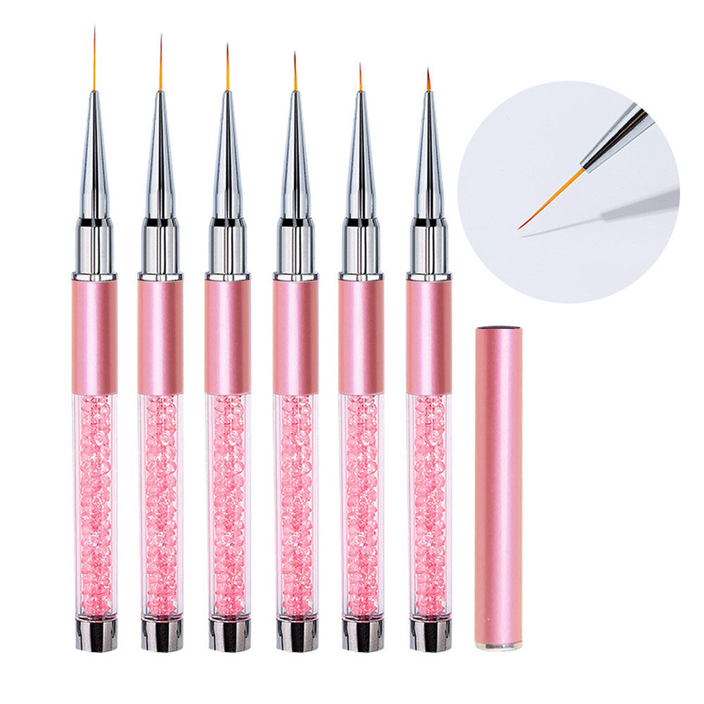 Juego de 6 Pinceles de Acrílic - Nail Art Brush Set reseña y precio