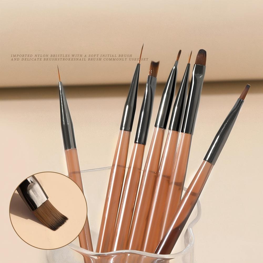 Juego de 9 pinceles para decor - Nail Art Kaki reseña y precio