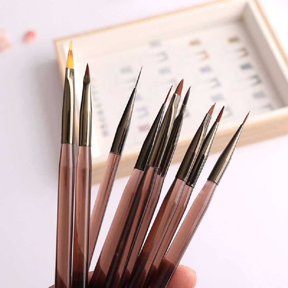 Juego de 9 pinceles para decor - Nail Art Kaki reseña y precio