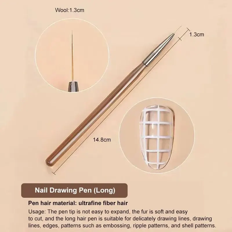 Juego de 9 pinceles para decor - Nail Art Kaki reseña y precio
