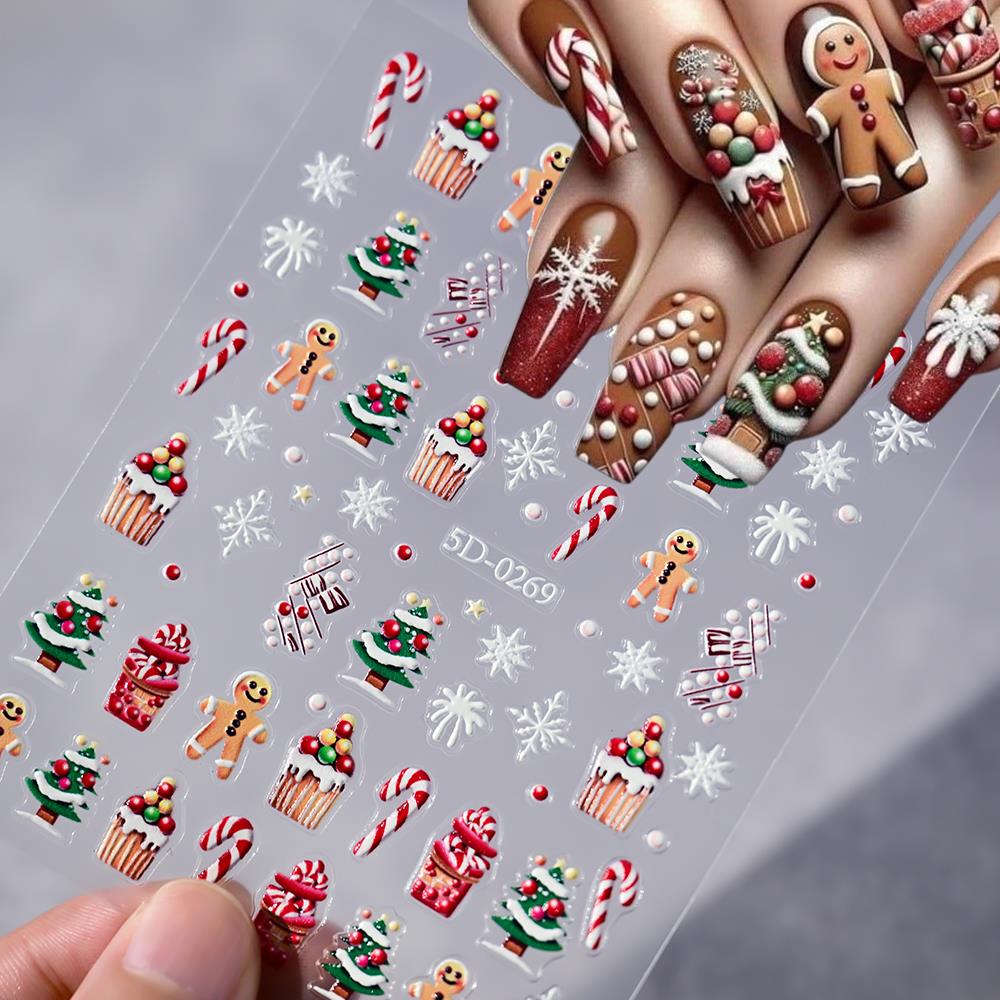 1 unidad de pegatinas navideña - Nail Art For Men reseña y precio