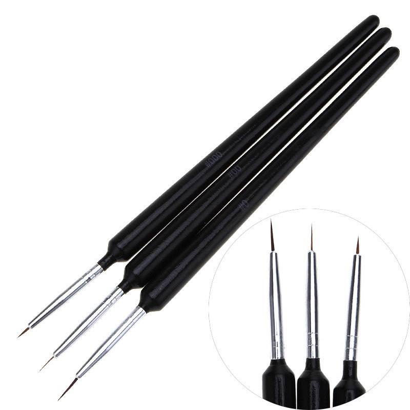 Juego de 3 pinceles ultrafinos - Nail Art Brush Set reseña y precio
