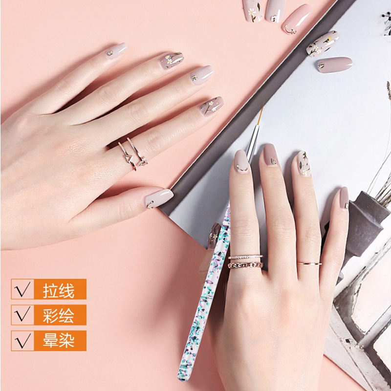 Juego de 3 pinceles transparen - Nail Art Brush Set reseña y precio