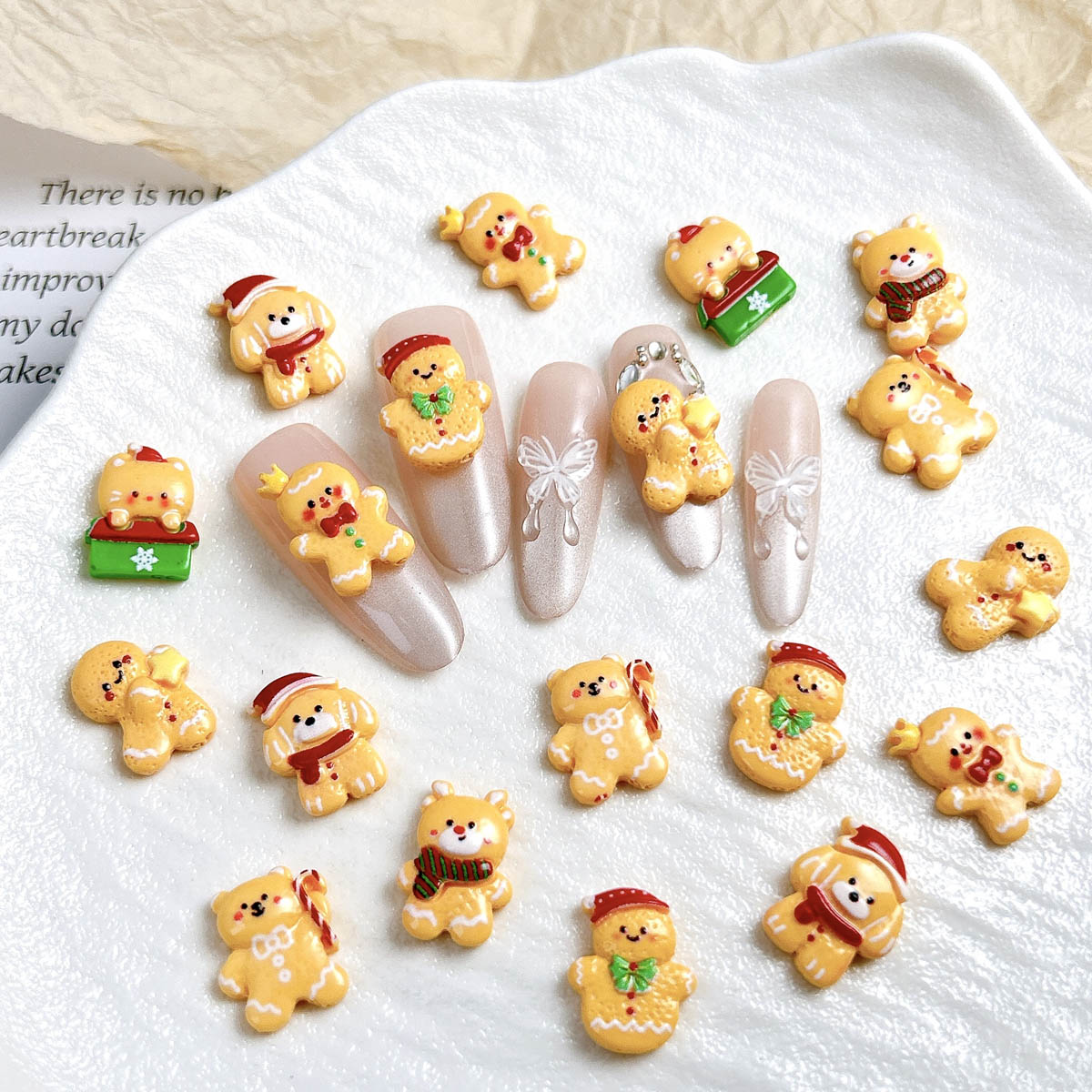 20 piezas Kawaii Navidad hombr - Nail Art For Men reseña y precio
