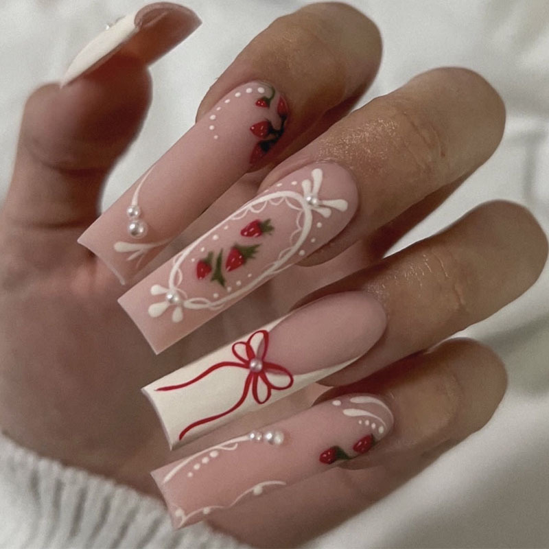 24 Uds. De uñas postizas cuadr - Nail Art Quirky reseña y precio
